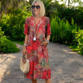Aaliyah - Radiant Spring Dress - Red / S
