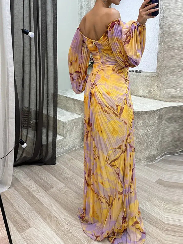 Amelia™ | Elegant Dress with V-Neck - Bloemenjurk