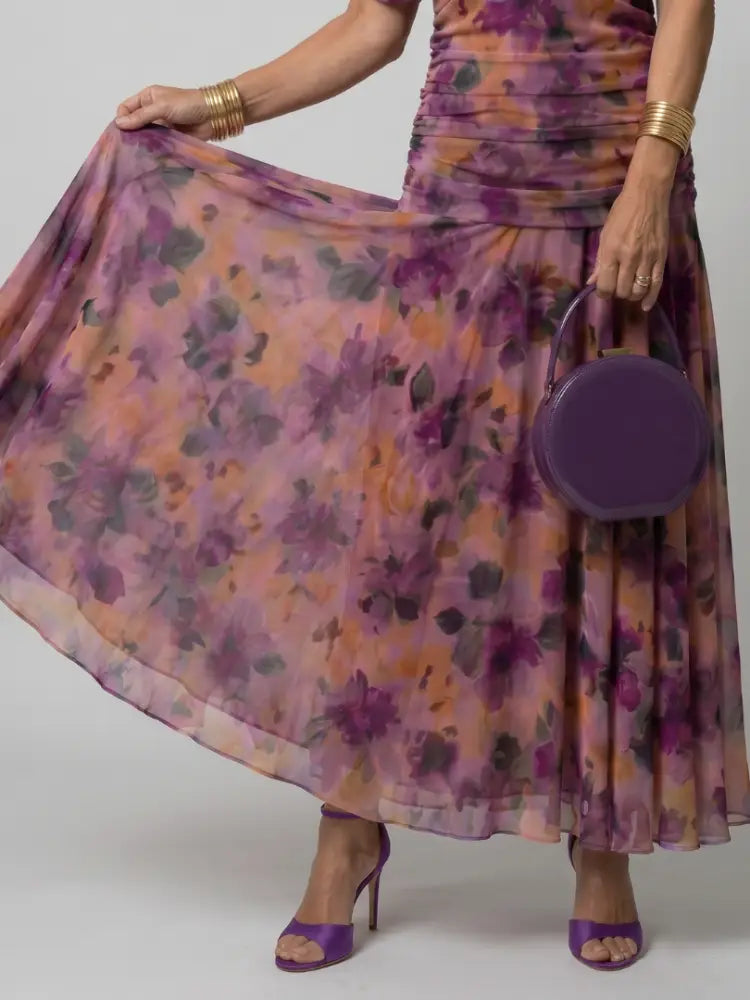 Calen | Off Shoulder Flow Midi Dress