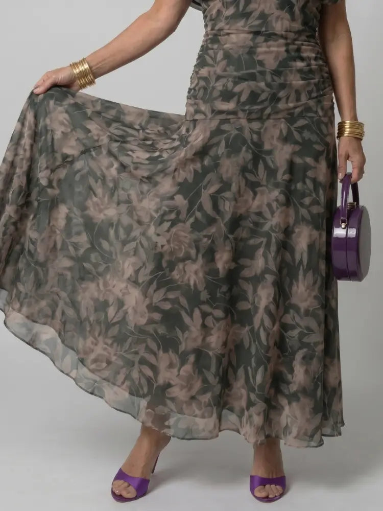 Calen | Off Shoulder Flow Midi Dress