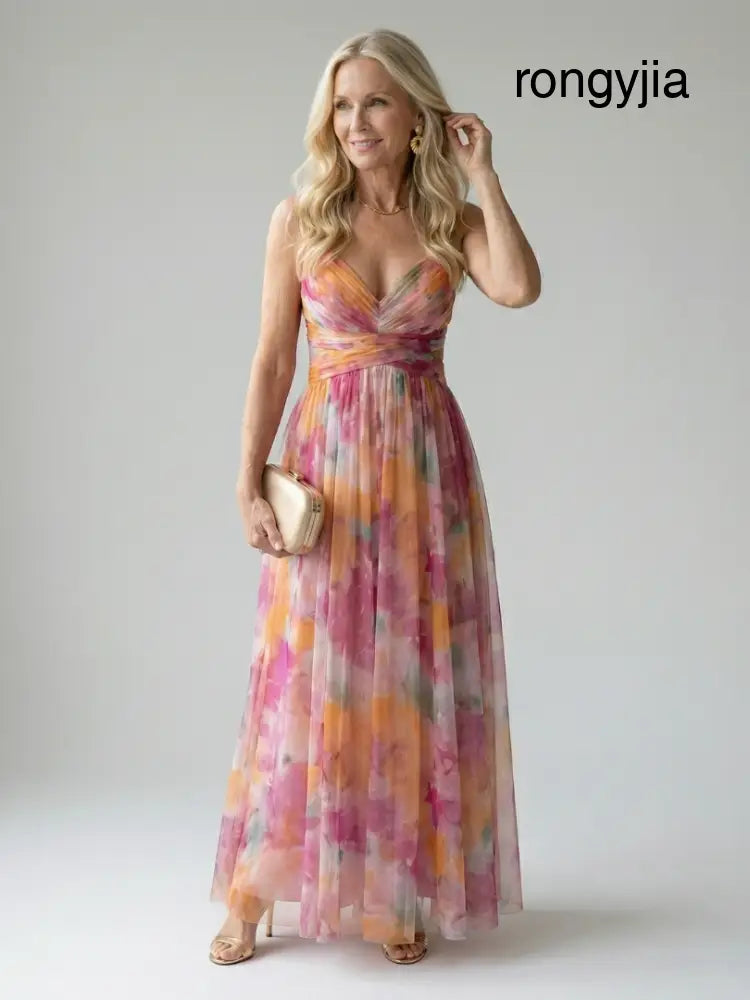 Isel | Soft Wrap Maxi Dress - Multicolor / S