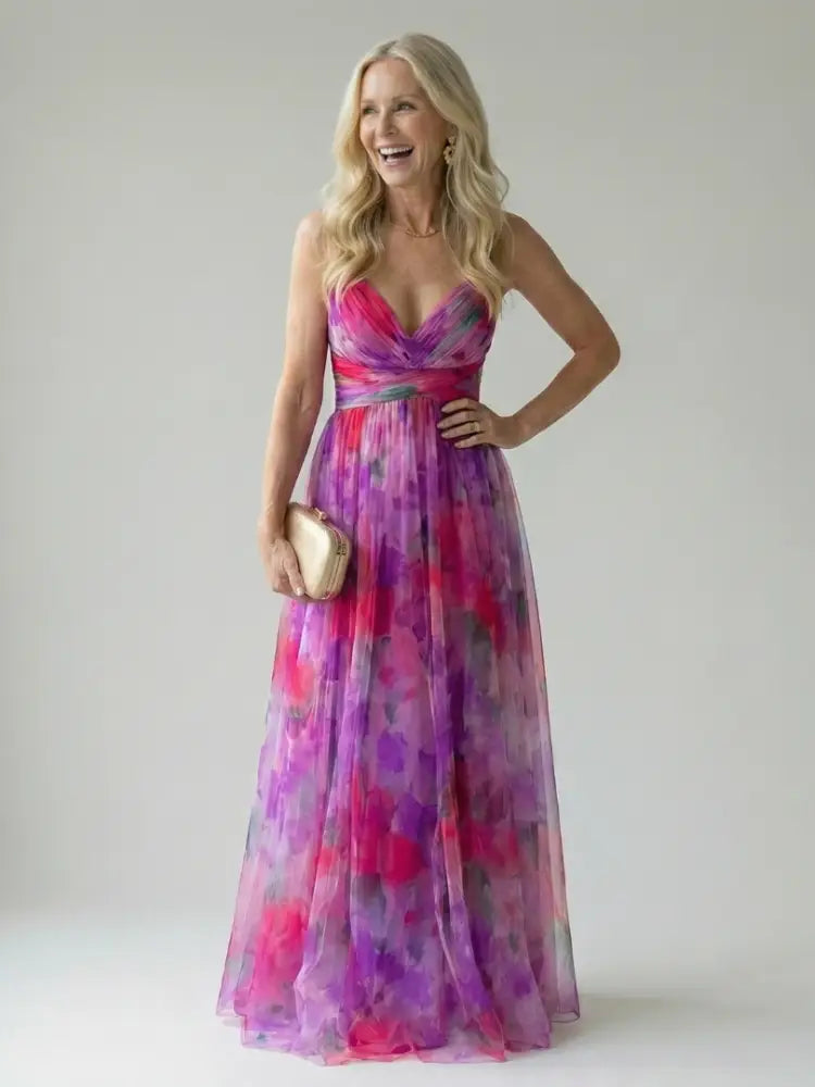Isel | Soft Wrap Maxi Dress - Pink / S