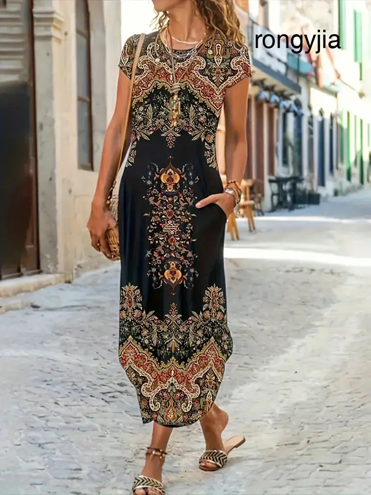 Lena | Elegant Casual Dress with Loose Fit - Black / M - ELEGANT DRESS