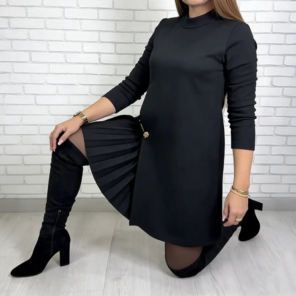 MADELINE – ELEGANT MINI DRESS WITH PLEATED ACCENTS - Kleid